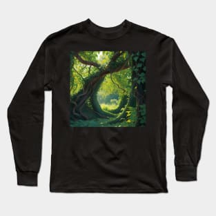 Jungle Lianas Winding Up a Rainforest Tree Long Sleeve T-Shirt